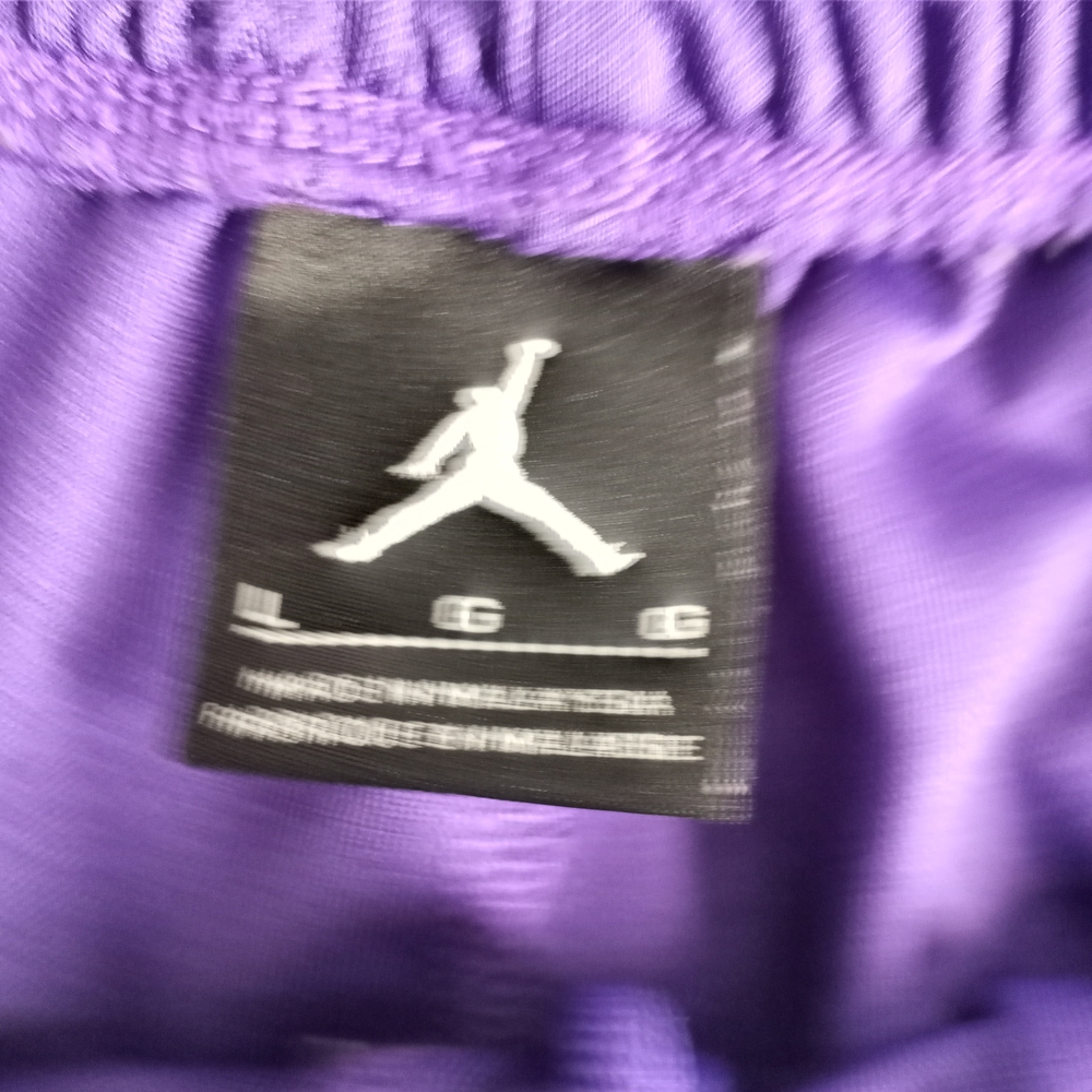 Jordan Men's Purple Basketball Shorts with Contrast Stripe Size L - Picture 4 of 13